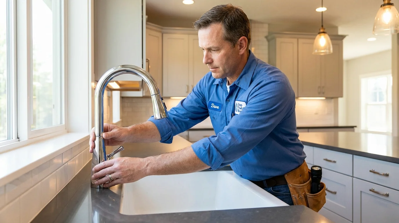 Kitchen faucet installation by Johns Plumbing LLC in Park Forest